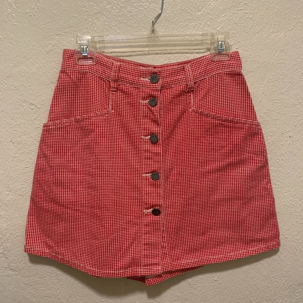 VINTAGE Red Gingham Skort
